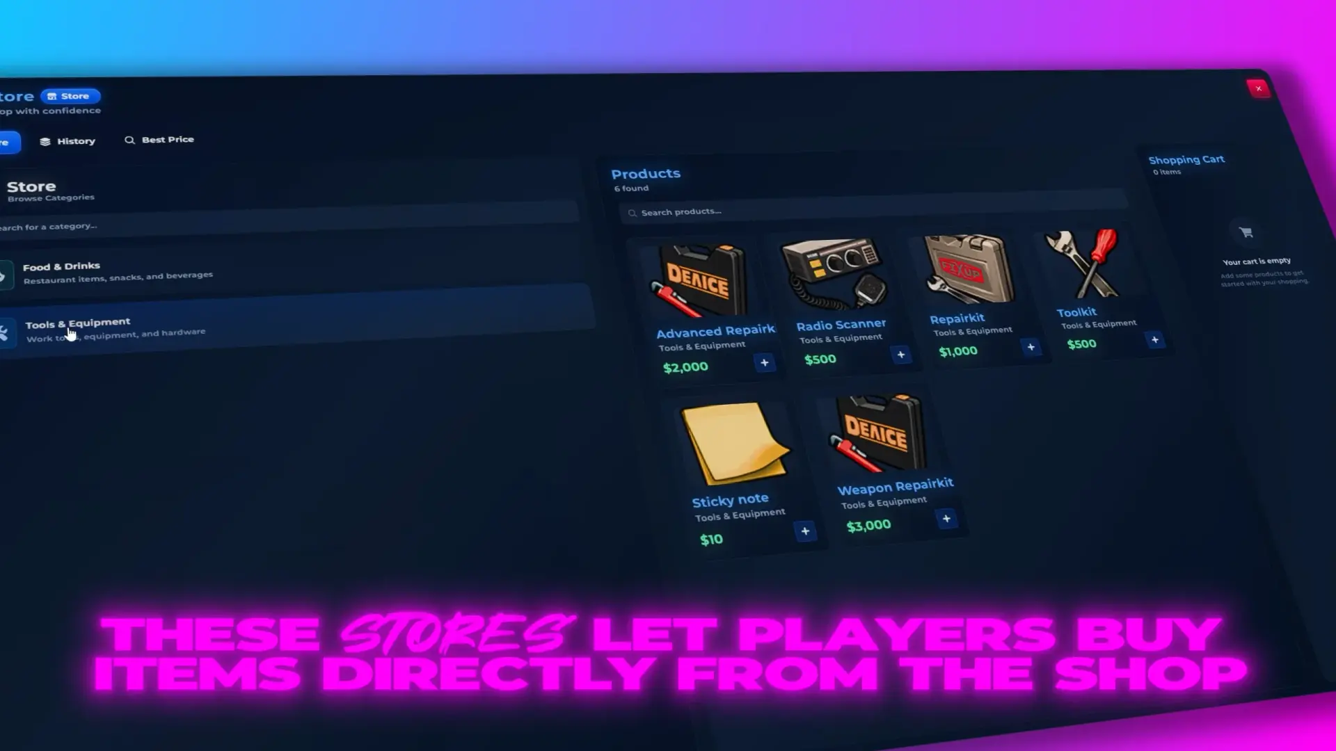 Shops Creator